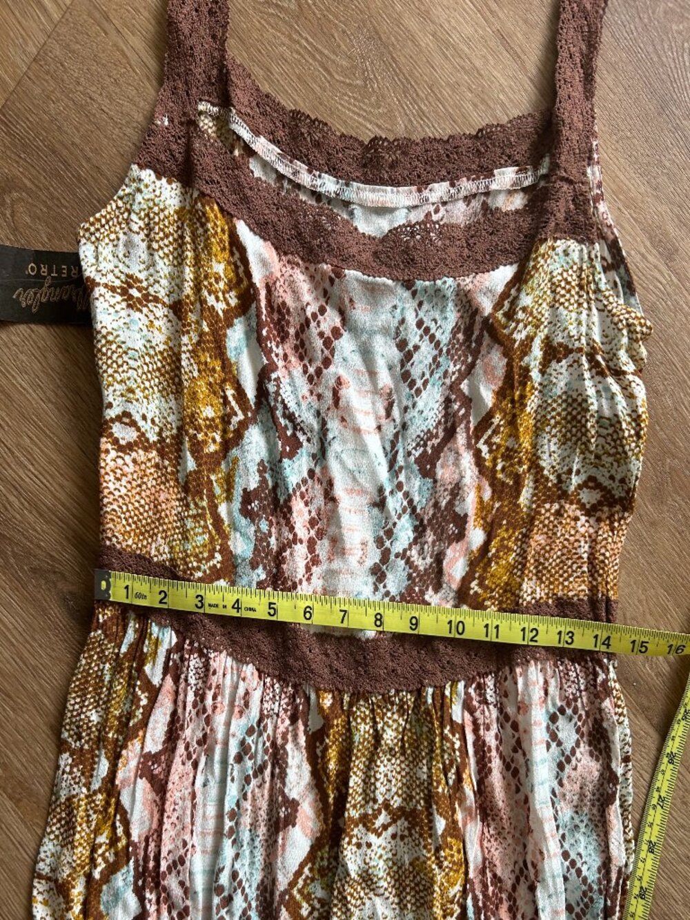 NWT Wrangler Retro Women's M Snakeskin Print Maxi Dress - Picture 7 of 8
